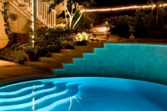 Landscaping lighting of the pool Magnolia Lawn